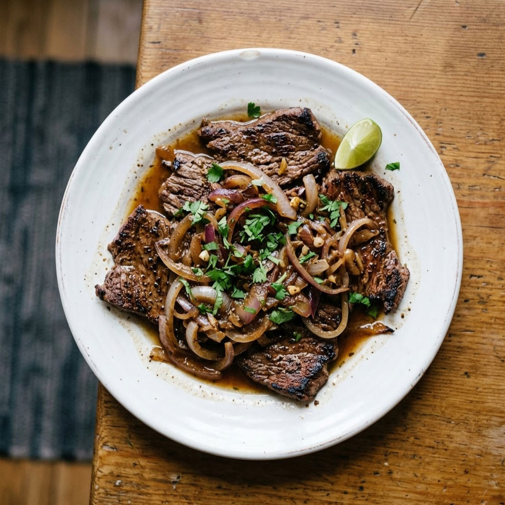 Bistec Encebollado